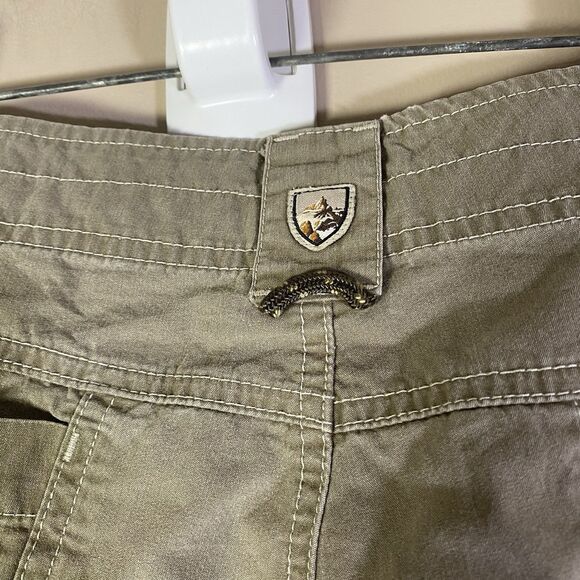 Kuhl Shorts Men 36 Green Cargo  Hiking Utility Outdoor Vintage Patina Dye - Picture 9 of 16